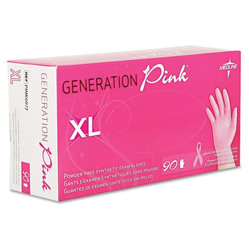 Generation Pink Vinyl Gloves, Pink, X-Large, 90/Box