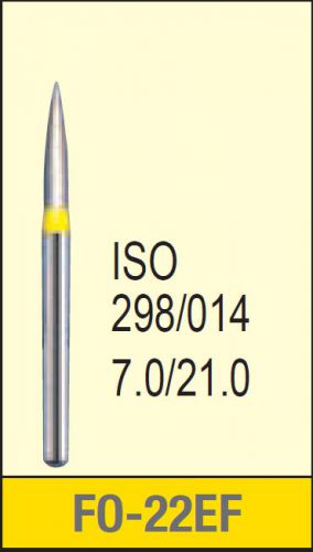 MANI DIA-BURS FO-22EF Flame Ogival Extra Fine Grit Dental Diamond Burs 30 pcs