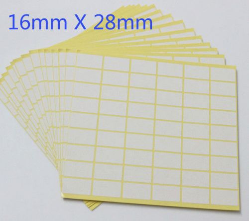 15x54pcs White Paper SelfAdhesive Sticker Label Rectangle Blank 28x16mm Matte