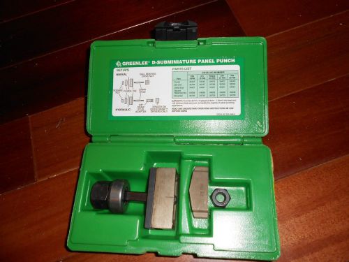 GREENLEE RS232  25-PIN D-SUBMINIATURE PANEL PUNCH WITH CASE