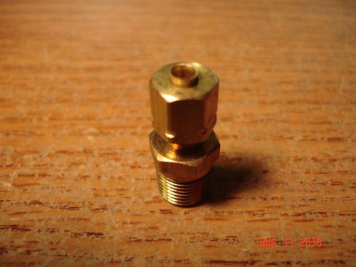 PARKER 1/8&#034;Tube x1/8&#034; NPT Pipe 68CA  Brass Compress-Align Fitting