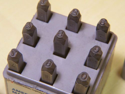Set of  1/8 &#034; American Made Steel Punch Stamp Die Set 9 Numbers w/box