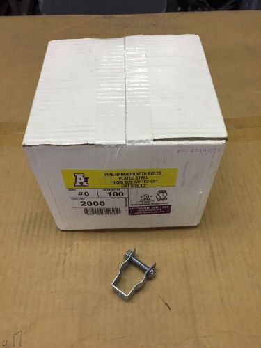 NEW BOX OF 100 Arlington #0 1/2&#034; Rigid/IMC/EMT Steel Conduit Hangers Cat# 2000