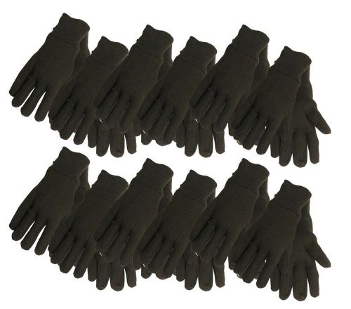 Midwest gloves and gear 7792p12-l-az-6 jersey work glove large brown 12-pack l for sale