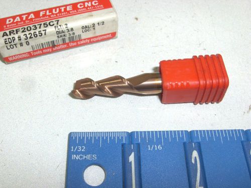 DATA FLUTE 3/8&#034; 2-FLUTE SOLID CARBIDE END MILL