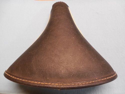 VINTAGE WHITE AND BLACK BICYCLE SEAT TROXEL TENN SADDLE STYLE WITH MOUNT