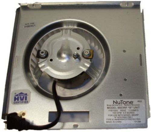 New nutone motor (8663rp) assembly # 97017705 1550 rpm; 1.2 amps  115 volts for sale