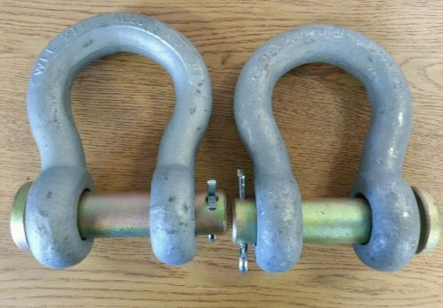 Anchor towing 1-1/4&#034; shackle wll21t 21 ton 1-5/8&#034; pin new pair! for sale