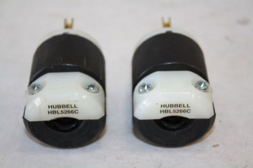 Lot of 2 hubbell hbl5266c straight blade 125vac 15a plugs  new for sale