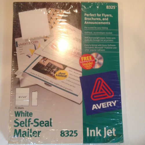 Avery 8325 White Self-Seal Mailer Ink Jet 8 1/2&#034; x 11&#034; Free Software Included