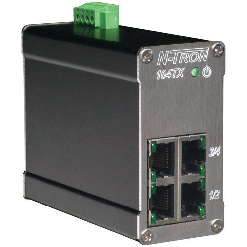 Red lion n-tron 104tx 10/100basetx industrial ethernet switch with 4 ports for sale