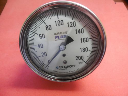 Ashcroft   3.5” DL 200 PSI 1/4” Npt Rear Mount Pressure Gauge