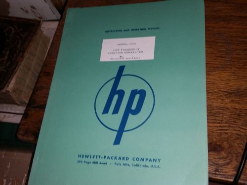 HP Model 202A Low Frequency Function Generator Serial 361 and Above