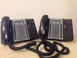Lot of (2) mitel 5224 ip voip phones 50004894 w/ corded handsets and stands for sale