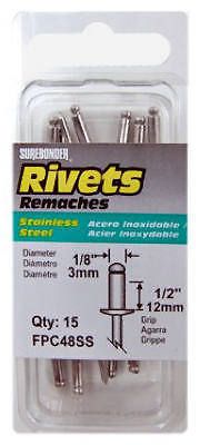 FPC CORPORATION 15-Pack Long Stainless-Steel Rivets