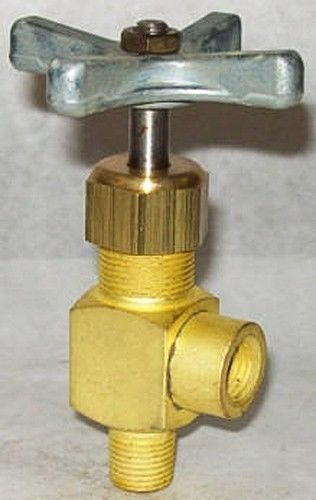 Deltrol 1/4&#034; 3000 psi brass angle needle valve s201b1 for sale