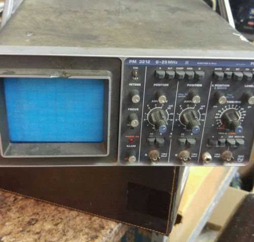 Oscilloscope Philips PM 3212/0 - 25 mhz rise-time 14 nanoseconds working