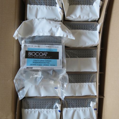 Case/50  BioCoat Poly-D-Lysine Plates 96 Well Black/Clear Plates # 356640 354640