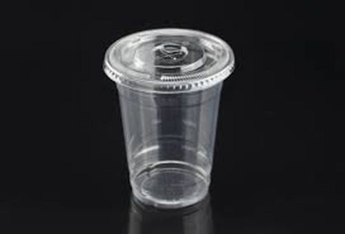 Ultra Clear 24 Oz Hard Plastic Cups with Flat Lids for Smoothie 25 Sets