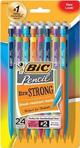 BIC Pencil Xtra Strong (colorful barrels), Thick Point ...Fast Free USA Shipping