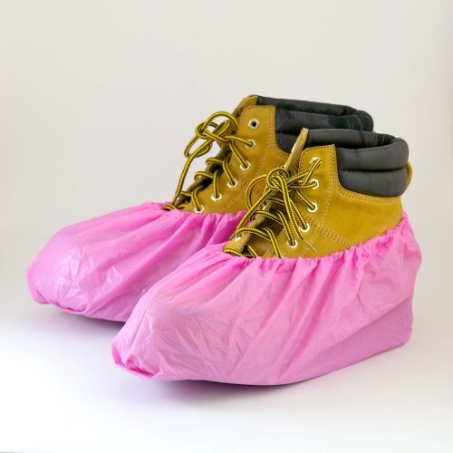 Shubee® waterproof shoe covers - pink (120 pair) for sale