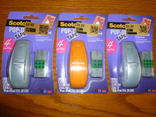 3 x scotch 3m pop up tape wrist handband dispenser 3 pack each has 4 refills for sale