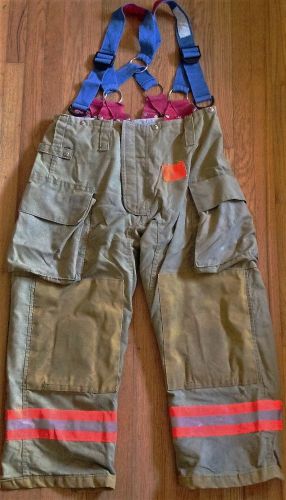 Firefighter bunker/turnout pants w/ suspenders - morning pride - 40 x 30 - 2009 for sale