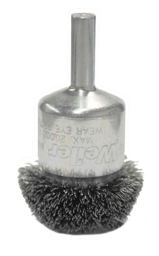 Weiler 10035 Circular Flared Crimped Wire End Brush 1-1/4&#034; 0.08&#034; Steel Fill