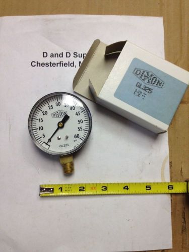 Dixon GL325, Pneumatic Pressure Gauge,  60 PSI, 2-1/2&#034; Dial