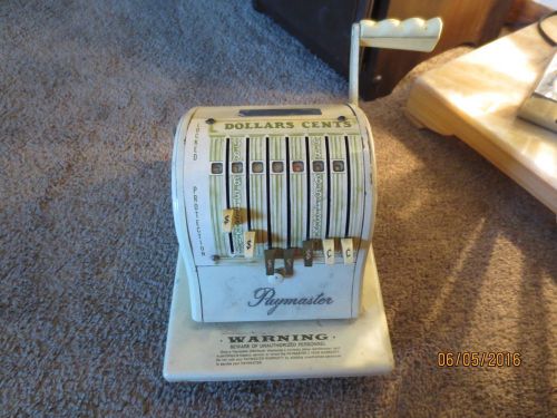 Vintage Paymaster Series S-1000 Check Writer w/ Key Works! Dollars Cents! 7 Key