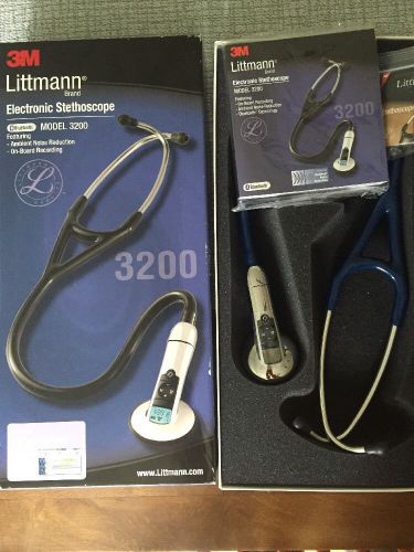 3m littmann electronic stethoscope model 3200 bluetooth blue with software for sale