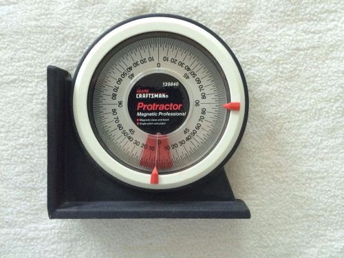 Craftsman Dial Gauge Angle Finder with Magnetic Base and Conversion Chart