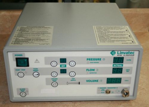 Linvatec GS 1000 35 Liter Insufflator in excellent working condition.