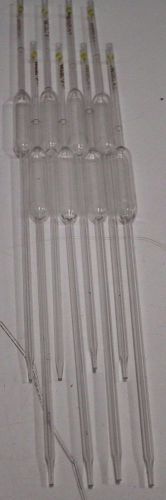 Lot of 8) Pyrex Glass 20mL Bulb TD 20°C Volumetric Reusable Pipette 7100 Class A