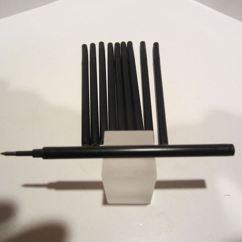 10 STANDARD PLASTIC BLACK MEDIUM ROLLERBALL REFILLS-FIT WATERMAN + VISCONTI+MORE