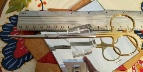 V Mueller R Scissor  RH1651-001 6 inchs.Gold Metzenbaum,Germany Stainless