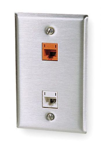 HUBBELL PREMISE WIRING SSF12 Faceplate, 2 Port
