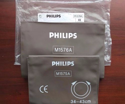 Philips Reusable Blood Pressure Cuffs (2 Each) 34-43cm, 42-54cm #M1578A NEW