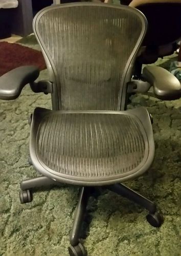 Herman Miller Aeron Chair Graphite Pyrite Lumbar Size A