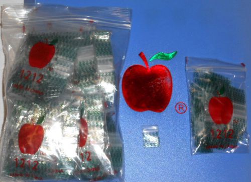 apple brand baggies zippitz bags 1/2&#034;x1/2&#034; 1212 size Green $ 1000ct  SICK PRICE!