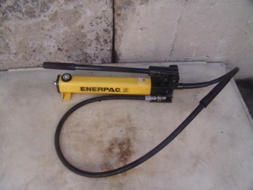 ENERPAC P-391 HYDRAULIC HAND PUMP SINGLE SPEED WITH HOSE #2 &lt;---- L@@K