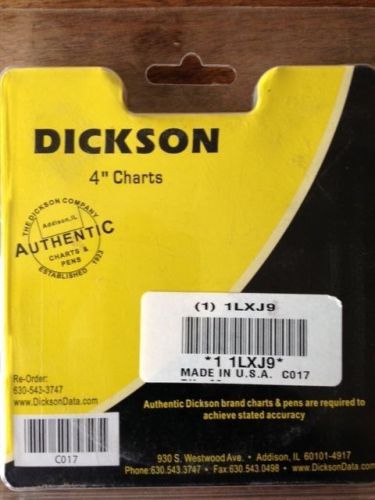 Dickson C017 Circular Chart, 4&#034;/101mm Dia. 24-Hour Rotation, -20/120 F &amp; 6 Pens