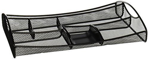 Safco Products 3262BL Onyx Mesh Desktop Organizer with Drawer, Black New