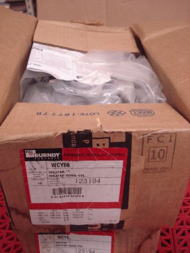 Lot of 10 Burndy WCY66 WEJTAP Connector 123194  NEW