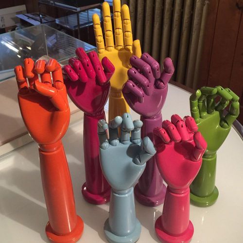 7 Colored Mannequin Hands Prop For Store Display/ Boutique
