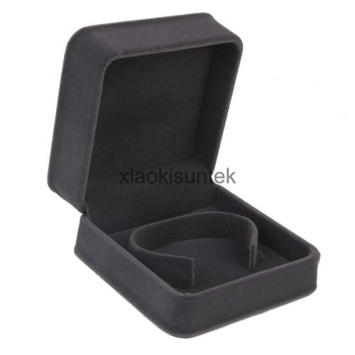 Square Plastic Velvet Bracelet Chain Jewelry Display Storage Box Case Gift