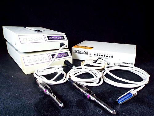 Lot of 2 ultracam ii dental intraoral cameras w/ 2 docks &amp; switcher station for sale