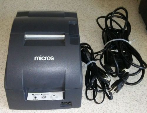 Micros Epson TM-U220B Point of Sale Dot Matrix Printer M188B  with both cords