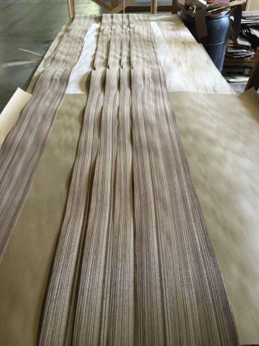 Wood Veneer Zebrawood 8x144 8Pcs Total Raw Veneer  &#034;EXOTIC&#034; ZE2 6-16-16