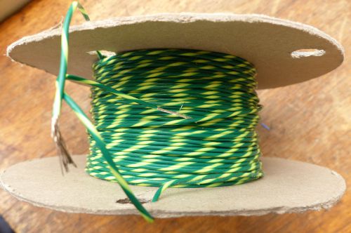 Silver plated copper ptfe wire cable 20awg 1mm green/yellow hq 6 meters for sale